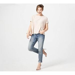 Laurie Felt Classic Denim Boyfriend Jeans Petite 0 New A351982